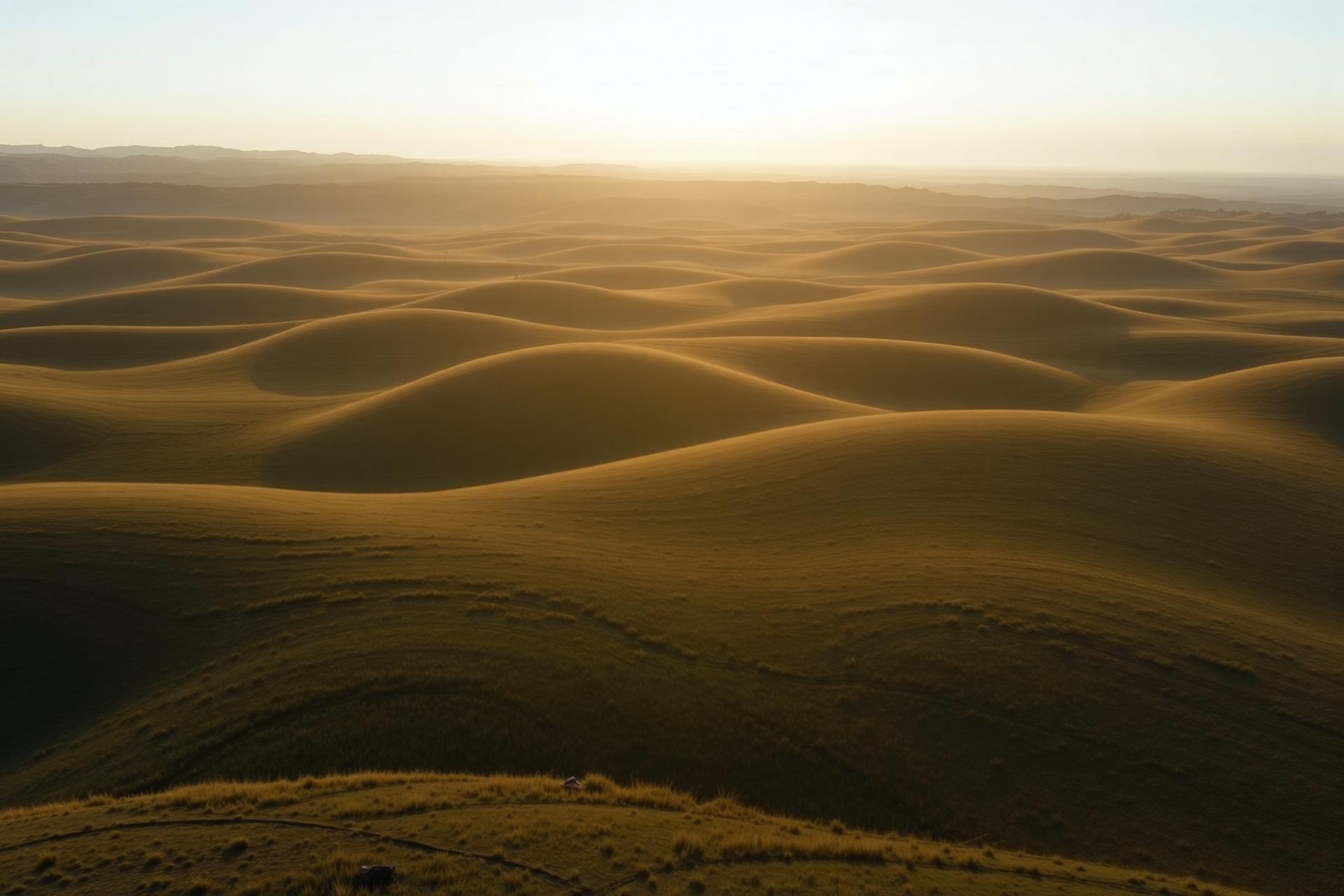 Rolling private land at golden hour